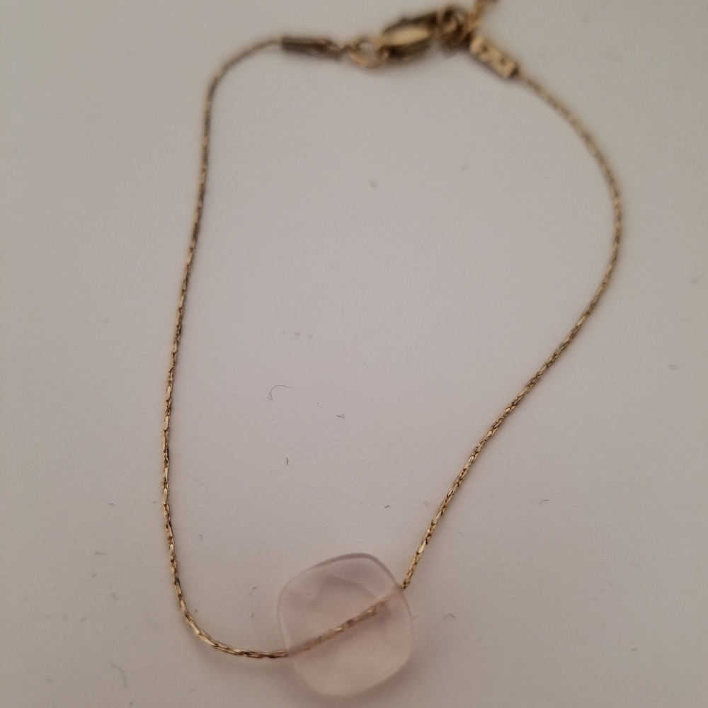 Light purple stone gold bracelet
